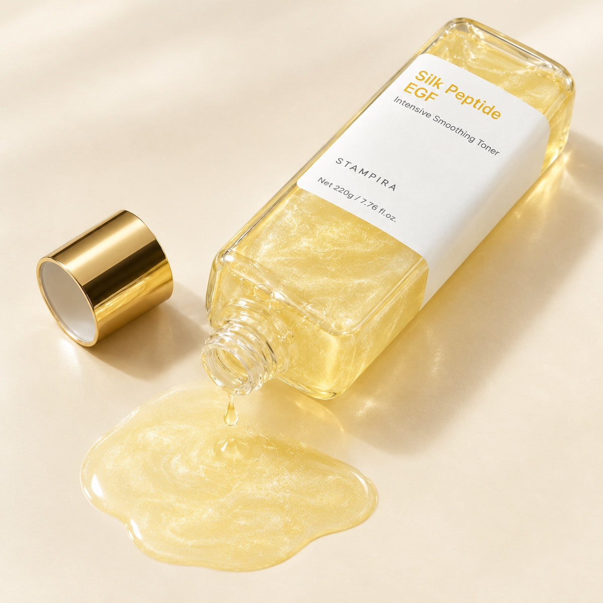 Light golden, pearly toner texture
